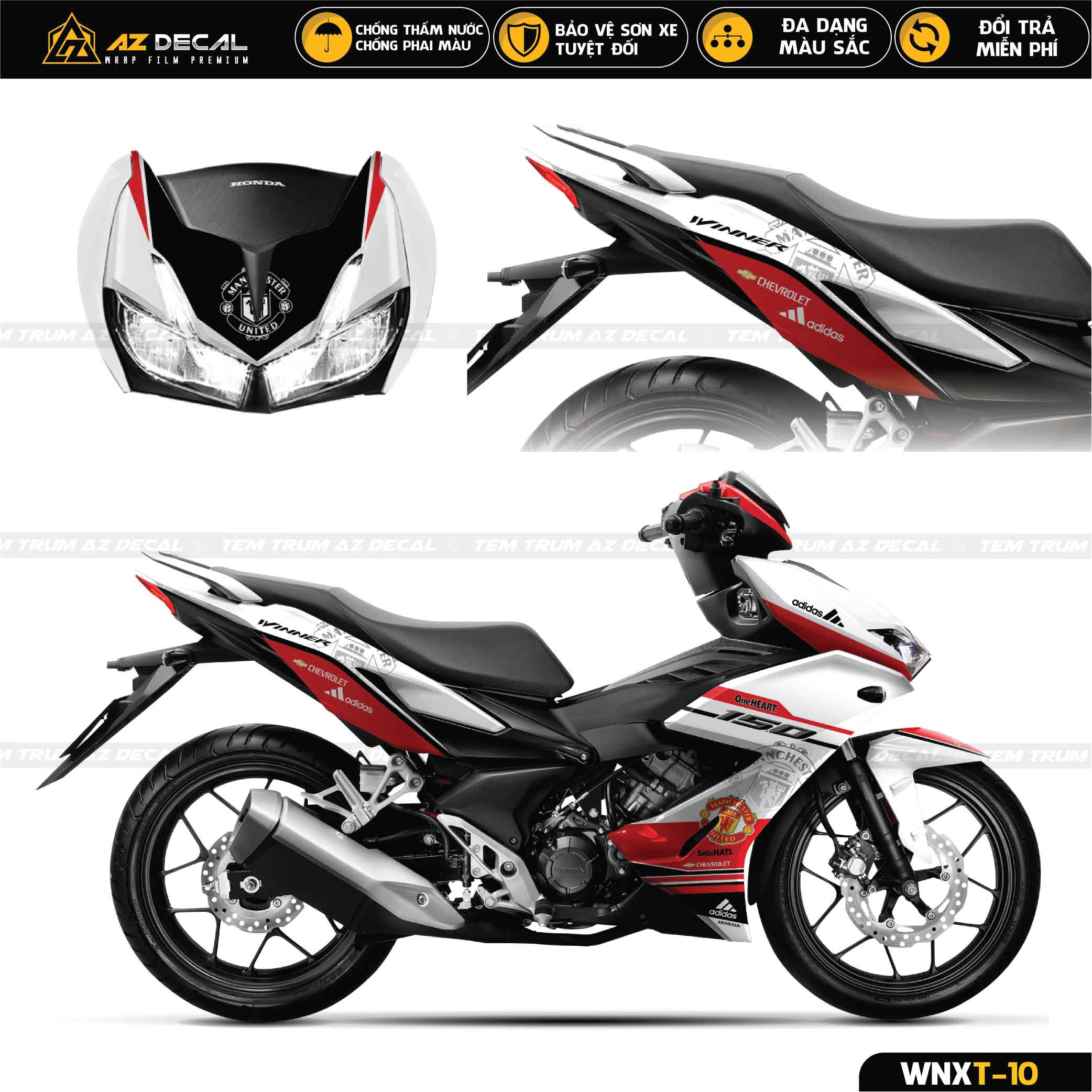 Tìm hiểu hơn 92 winner đỏ trắng không thể bỏ qua 10 Tem Xe Winner 150 Trắng Đỏ 0629 Decal Thượng Hải